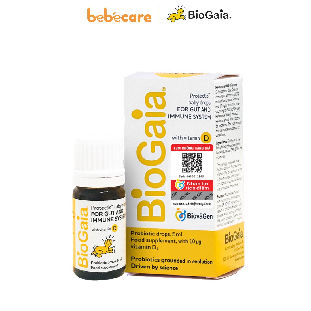 Men vi sinh BioGaia ProTectis Drops Vitamin D3